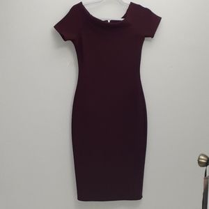 Sophisticated dark red dress